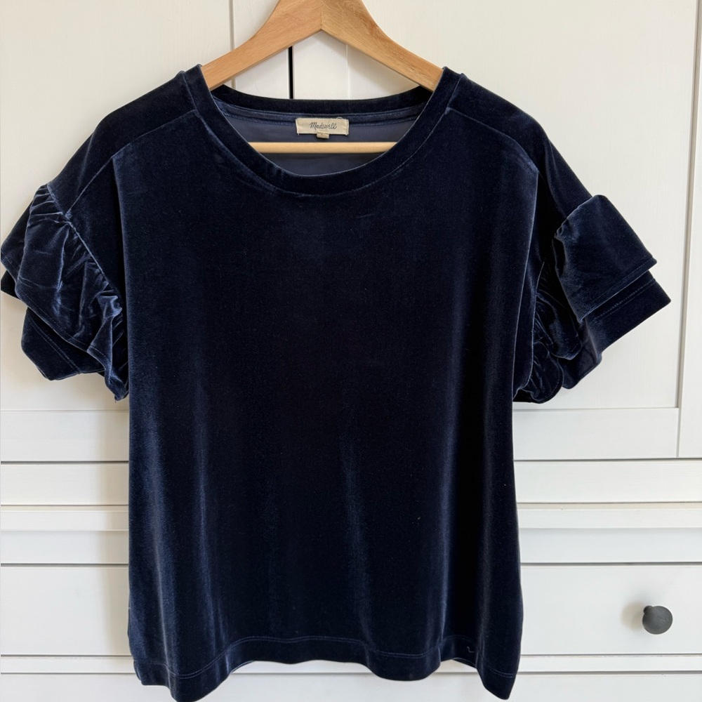 Madewell velvet shirt